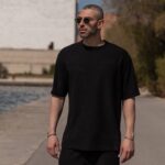 Σετ παντελόνι & T-shirt μαύρο σε oversized γραμμή - Image 2