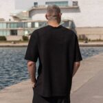 Σετ παντελόνι & T-shirt μαύρο σε oversized γραμμή - Image 6