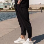 Σετ παντελόνι & T-shirt μαύρο σε oversized γραμμή - Image 5