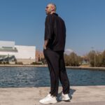 Σετ μαύρο πουκάμισο 3/4  & παντελόνι σε oversized γραμμή - Image 5