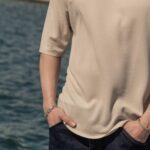 T-shirt μπλούζα μπεζ σε oversized γραμμή - Image 3