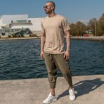 T-Shirt μπεζ κανονική γραμμή - Image 4