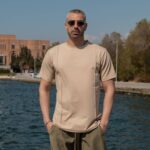 T-Shirt μπεζ κανονική γραμμή