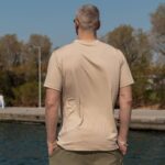 T-Shirt μπεζ κανονική γραμμή - Image 3