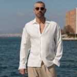 Πουκάμισο λευκό σε oversized γραμμή