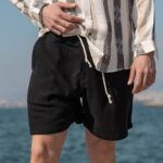 Set πουκάμισο με βερμούδα ριγέ σε άνετη γραμμή - Image 4