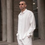 Set λινό λευκό σε oversized γραμμή - Image 5
