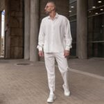 Set λινό λευκό σε oversized γραμμή - Image 2