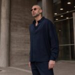 Set λινό μπλε σε oversized γραμμή - Image 6