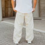 Παντελόνι baggy cream σε oversized γραμμή - Image 4