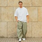 Παντελόνι baggy χακί σε oversized γραμμή - Image 5