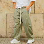 Παντελόνι baggy χακί σε oversized γραμμή - Image 2