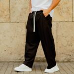 Παντελόνι baggy μαύρο σε oversized γραμμή - Image 2