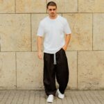 Παντελόνι baggy μαύρο σε oversized γραμμή - Image 6