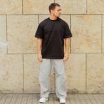 T-shirt μαύρο σε oversized γραμμή - Image 5