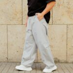 Παντελόνι baggy γκρι σε oversized γραμμή - Image 3