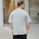 T-shirt γκρι σε oversized γραμμή - Image 4
