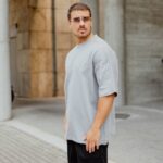 T-shirt γκρι σε oversized γραμμή - Image 3