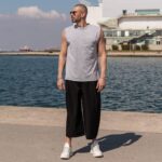 Παντελόνι μαύρο capri japaneese σε oversized γραμμή - Image 3