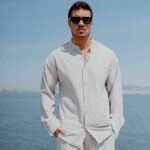 Πουκάμισο μαο γκρι σε oversized γραμμή - Image 2