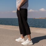 Παντελόνι μαύρο capri japaneese σε oversized γραμμή - Image 2