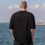 T-shirt μπλούζα μαύρη σε oversized γραμμή - Image 3