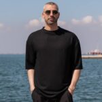 T-shirt μπλούζα μαύρη σε oversized γραμμή