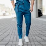 Σετ παντελόνι & σακάκι μπλε νουάρ σε κανονική γραμμή - Image 4