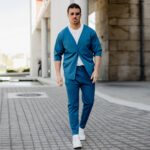 Σετ παντελόνι & σακάκι μπλε νουάρ σε κανονική γραμμή - Image 2