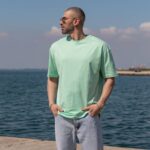 T-shirt μπλούζα μέντα σε oversized γραμμή - Image 2