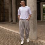 Παντελόνι γκρι με πιέτες σε άνετη γραμμή - Image 5