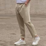 Παντελόνι μπεζ σε άνετη γραμμή - Image 3