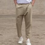 Παντελόνι μπεζ σε άνετη γραμμή - Image 2