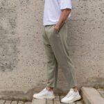 Παντελόνι φυστικί σε άνετη γραμμή - Image 3