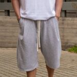 Βερμούδα γκρι baggy σε oversized γραμμή