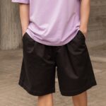 Βερμούδα μαύρη baggy σε oversized γραμμή