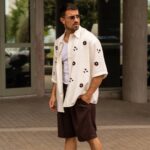 Πουκάμισο 3/4 μανίκι λευκό με σχέδια σε oversized γραμμή - Image 3
