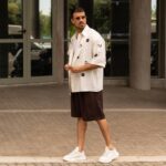 Πουκάμισο 3/4 μανίκι λευκό με σχέδια σε oversized γραμμή - Image 6