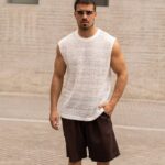 Αμάνικο πλεκτό σε μπεζ - Image 3
