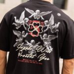 Τ-shirt triple angel in black - Image 2