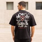 Τ-shirt triple angel in black