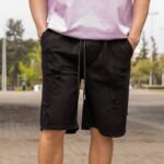 Βερμούδα μαύρη τζιν σε άνετη γραμμή - Image 2