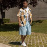 Βερμούδα σιέλ baggy σε oversized γραμμή - Image 4