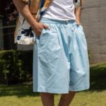 Βερμούδα σιέλ baggy σε oversized γραμμή - Image 2