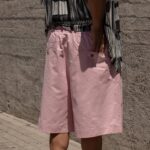 Βερμούδα ροζ baggy σε oversized γραμμή - Image 4