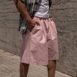 Βερμούδα ροζ baggy σε oversized γραμμή - Image 3