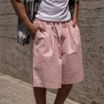 Βερμούδα ροζ baggy σε oversized γραμμή - Image 2
