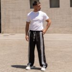 Φόρμα  μαύρη με κουμπιά baggy σε oversized γραμμή - Image 6