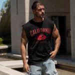 T-shirt αμάνικο μαύρο σε oversized γραμμή - Image 3