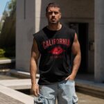 T-shirt αμάνικο μαύρο σε oversized γραμμή - Image 2